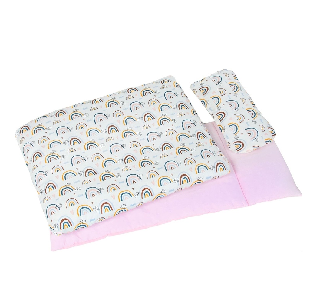 Ropa de cama para muñecas Arcoíris