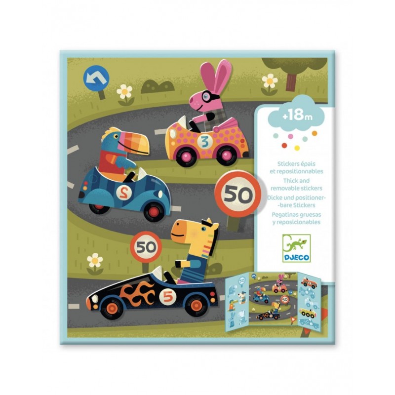 Pegatinas reposicionables Los coches