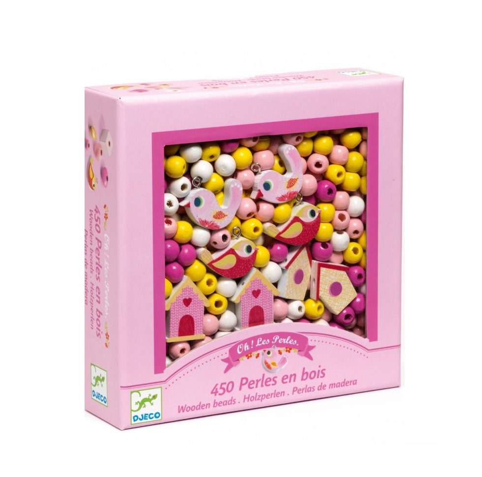 Perlas de madera Pájaros