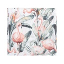 Muselina Bambú 120X120 Flamingo blanco