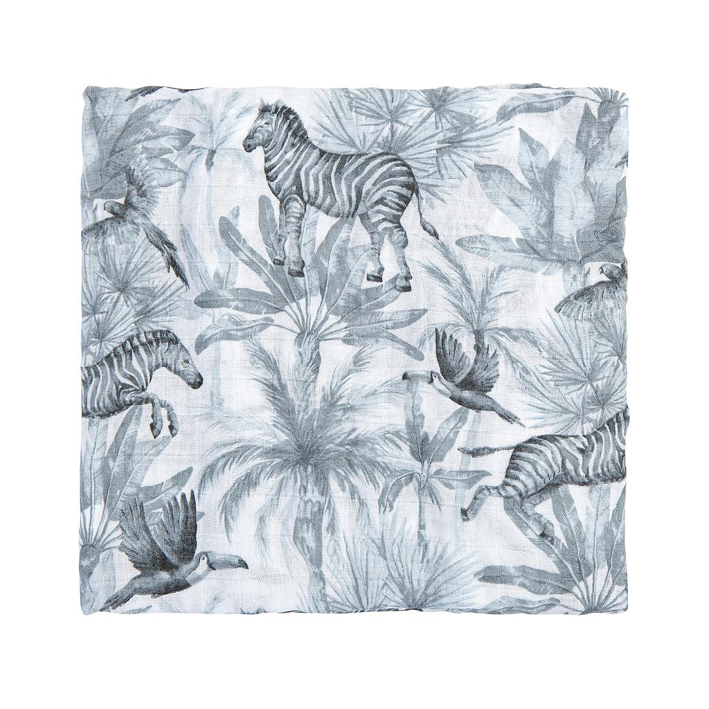 Muselina Bambú 120X120 Zebra blanco