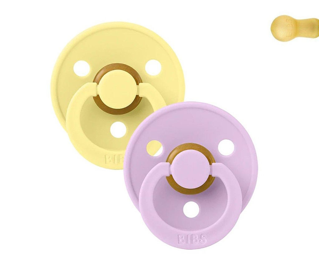 2 Chupetes BIBS Colours Sunshine/Violet Sky 0-6 M