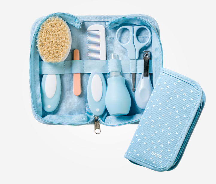 Neceser de aseo para bebé 10 pcs. Azul