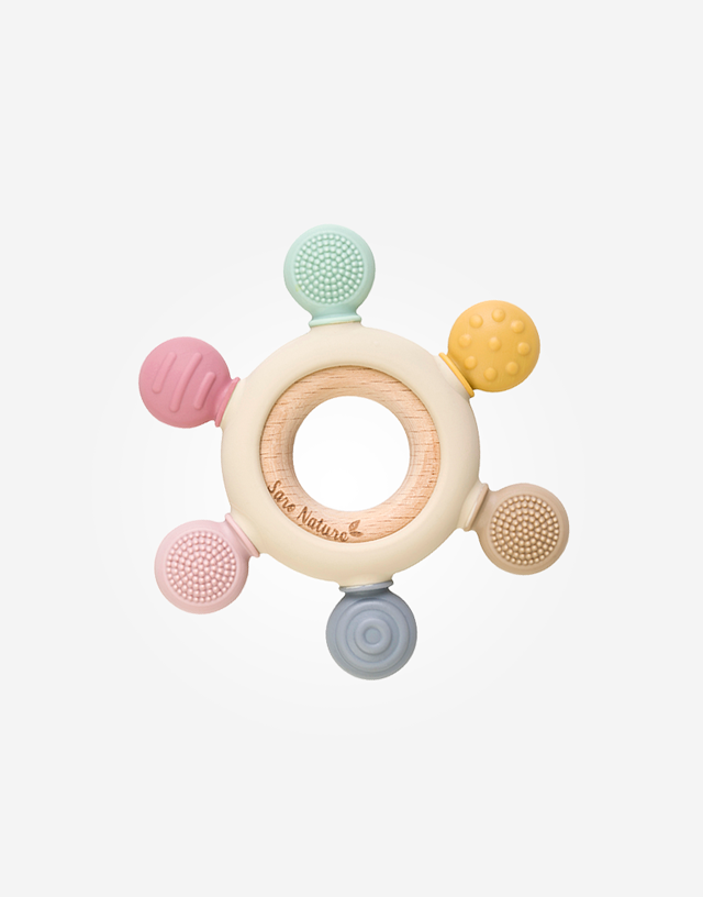 Mordedor sensorial madera/silicona