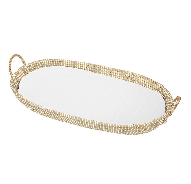 Cesto cambiador mimbre + colchón 40X80 Natural