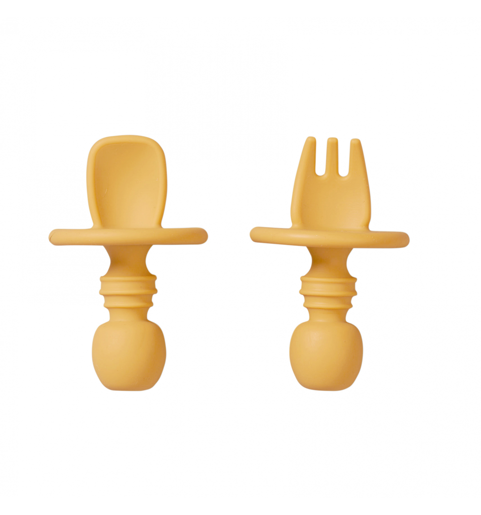 Cubiertos antiahogo "Nordic" mostaza