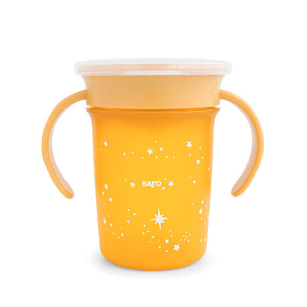 Vaso antigoteo 360 "Amazing Cup" mostaza