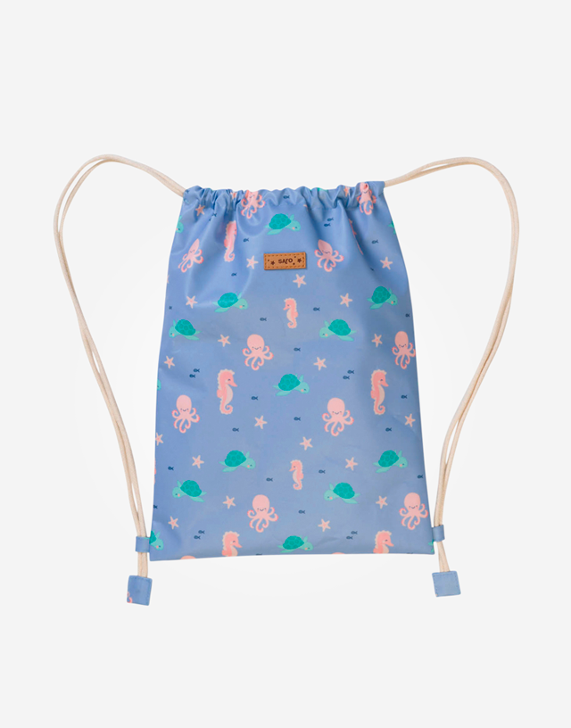 Mochila saco "Ocean Life" azul