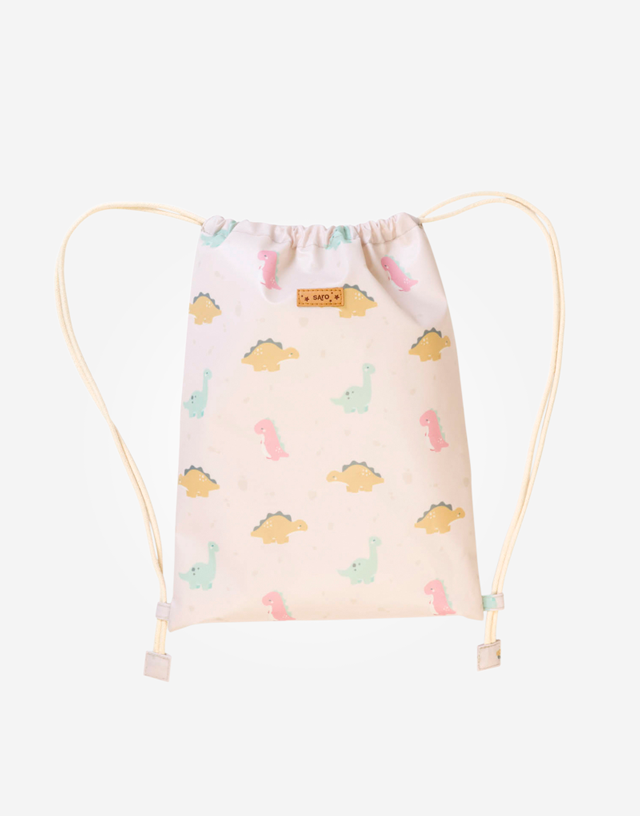 Mochila saco "Wild Dinos" mostaza