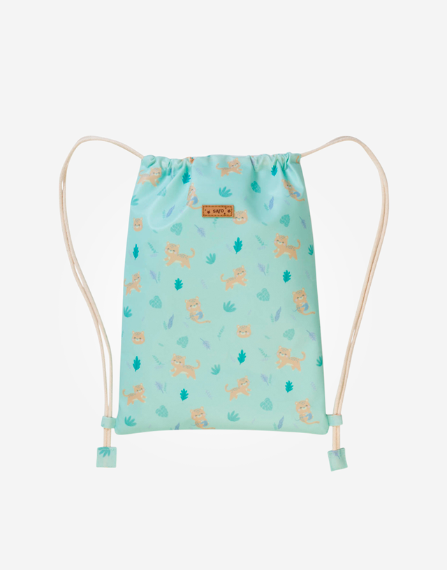 Mochila saco "Jungle Cheethas" verde