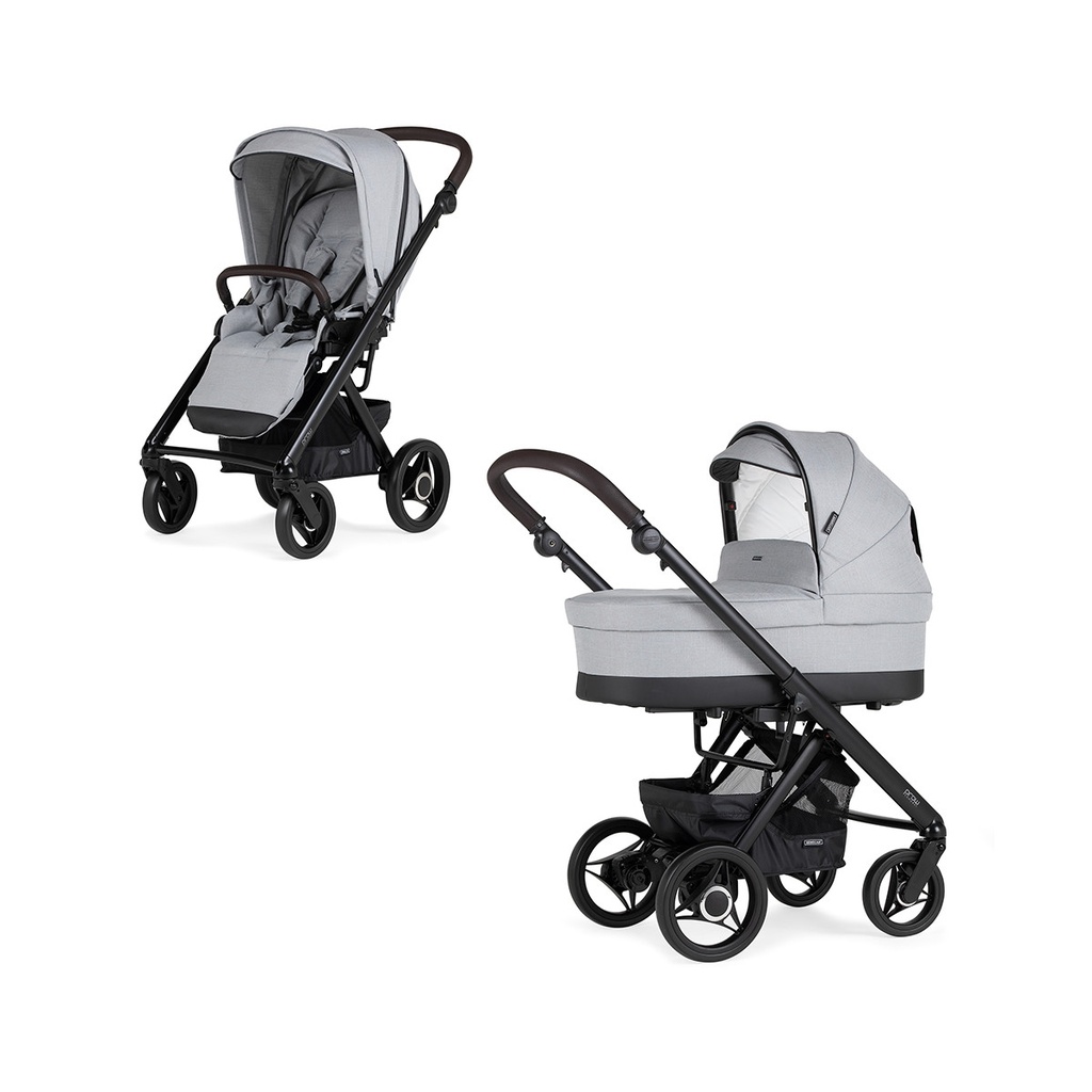 COCHECITO DUO PARKOUR CHASSIS FUME TEXTIL GRIS