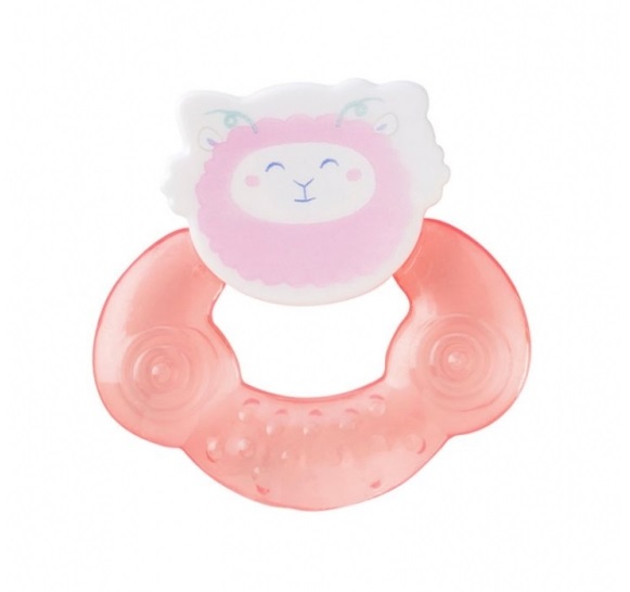 Mordedor de agua "Animales fresquitos" oveja rosa