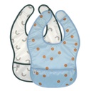 Babero 2 piezas Happy Rascals Smile sky blue