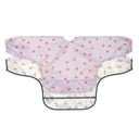 Babero manga larga 2 piezas Happy Rascals Heart lavender
