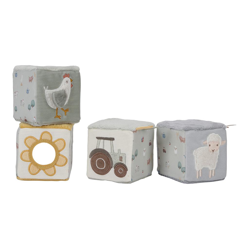 Cubos blanditos apilables pequeña granja