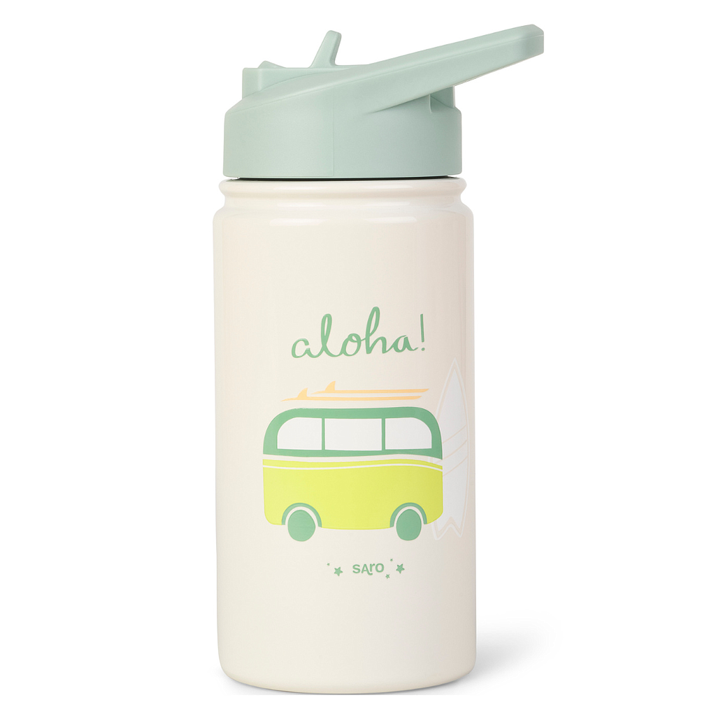 Botella térmica con pajita 350ml. Aloha