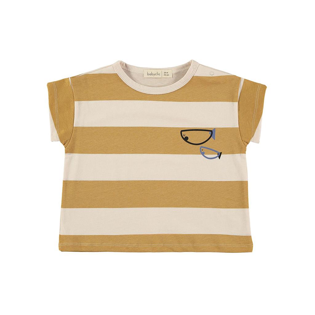 CAMISETA M/C 18M - STRIPES MUSTARD YELLOW