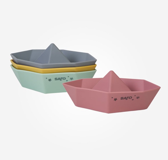 Set de cuatro barquitos Origami