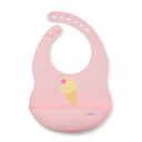 Babero silicona "Icecream" rosa