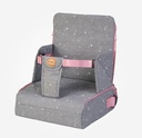 Trona portable estrellas gris-rosa