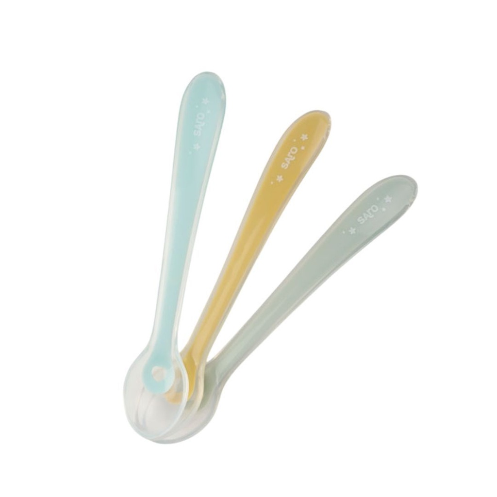 Set de 3 cucharas de silicona menta