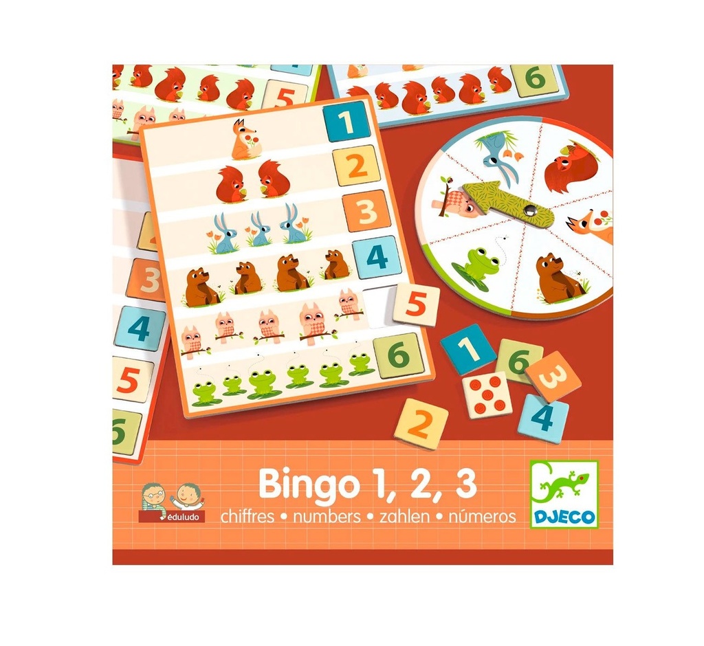 Educativos Bingo 1, 2, 3 numbers