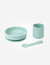 Set de alimentación silicona 3 piezas menta