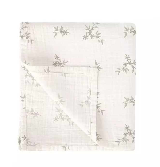 Muselina bambú 120X120 Isolda Verde