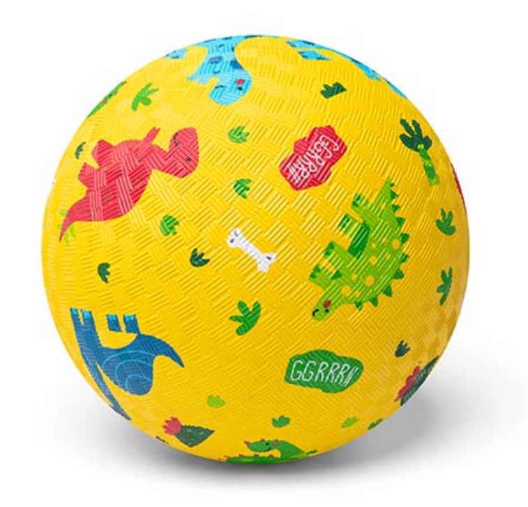 DINOS YELLOW BALL - BALLE DINOSAURES JAUNE 13 CM