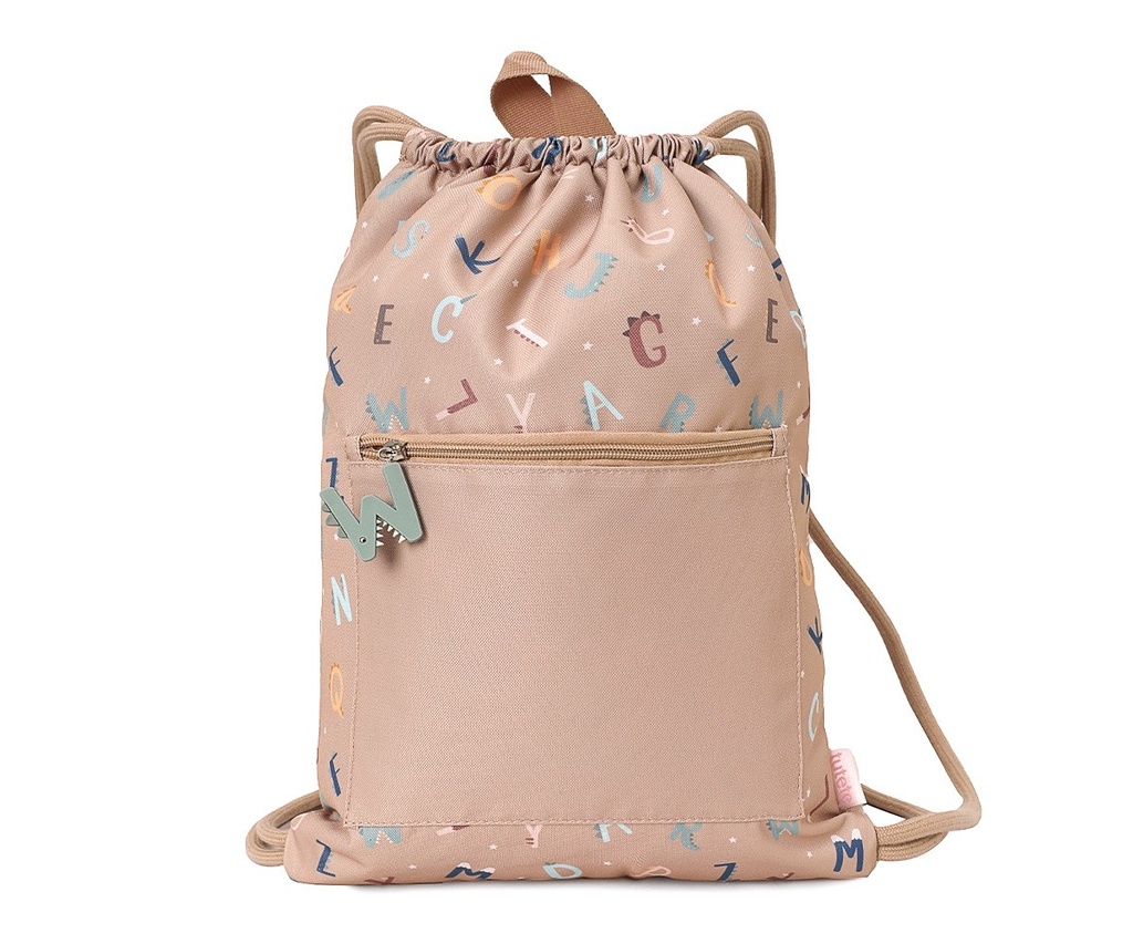 Mochila saco impermeable Funny Letters