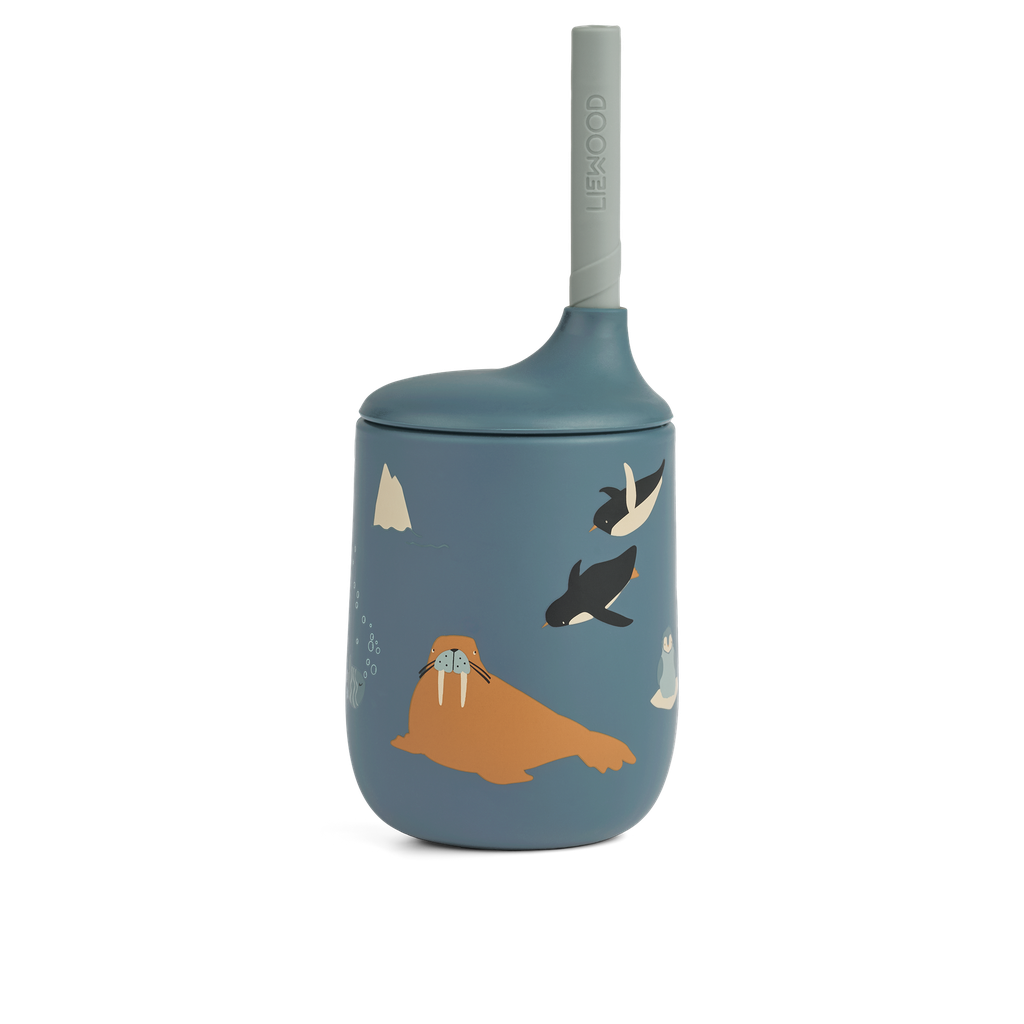 Vaso con pajita Ellis Arctic Sea / Ocean view