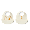 Babero Silicona 2-pack Elephant Creme de la creme