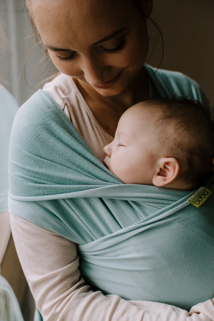 Fular elástico portabebés Boba Wrap Bambú Serenity Sea Mist Talla única