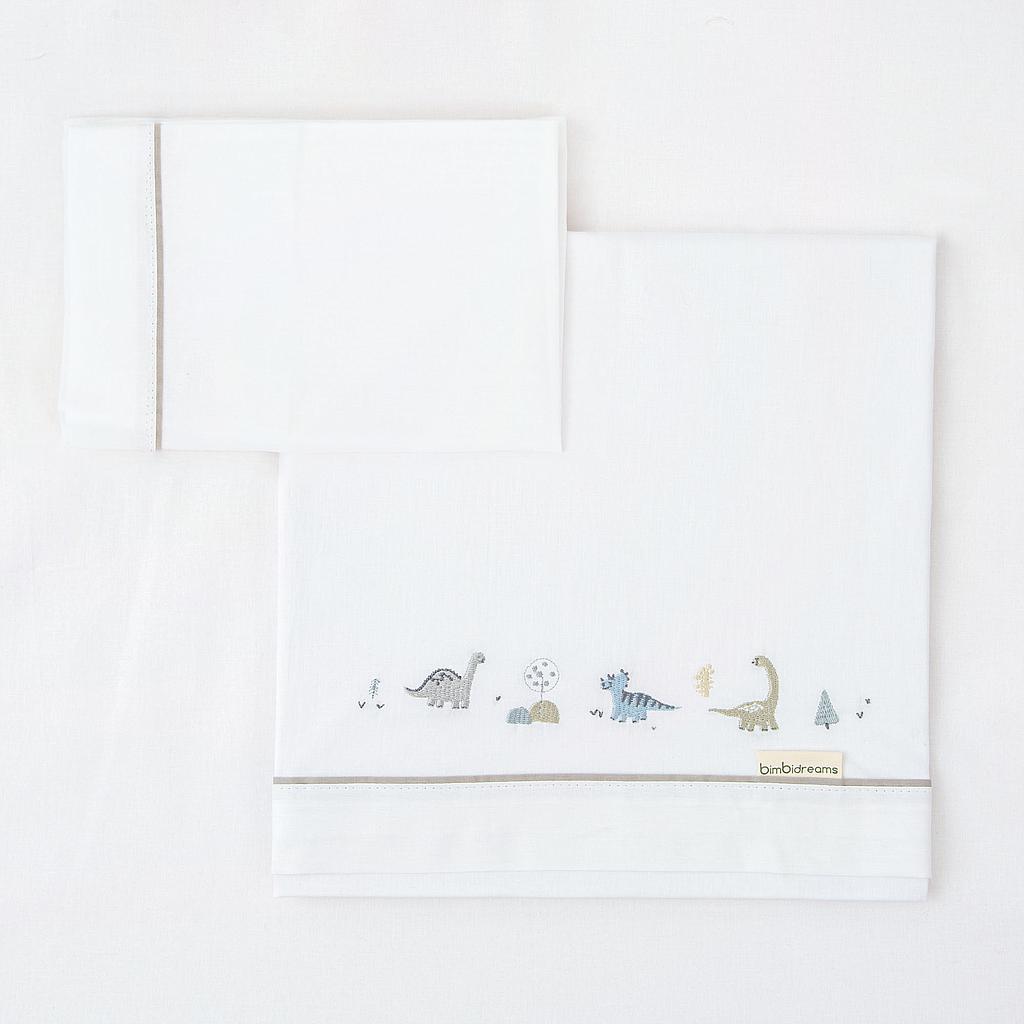 Tríptico sábana 100% algodón Minicuna Trex verde