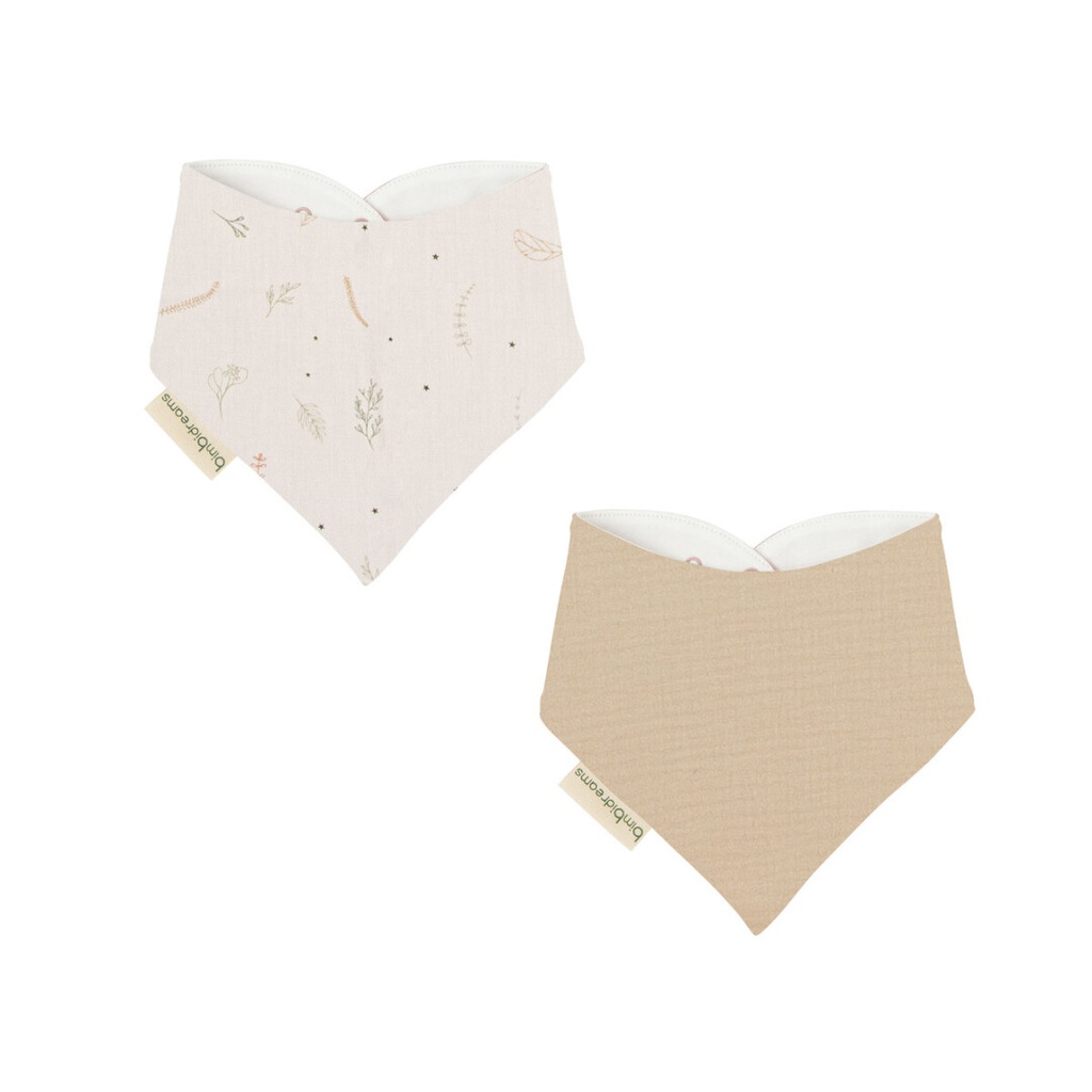 Pack 2 bandanas (43x21) Botanic beig