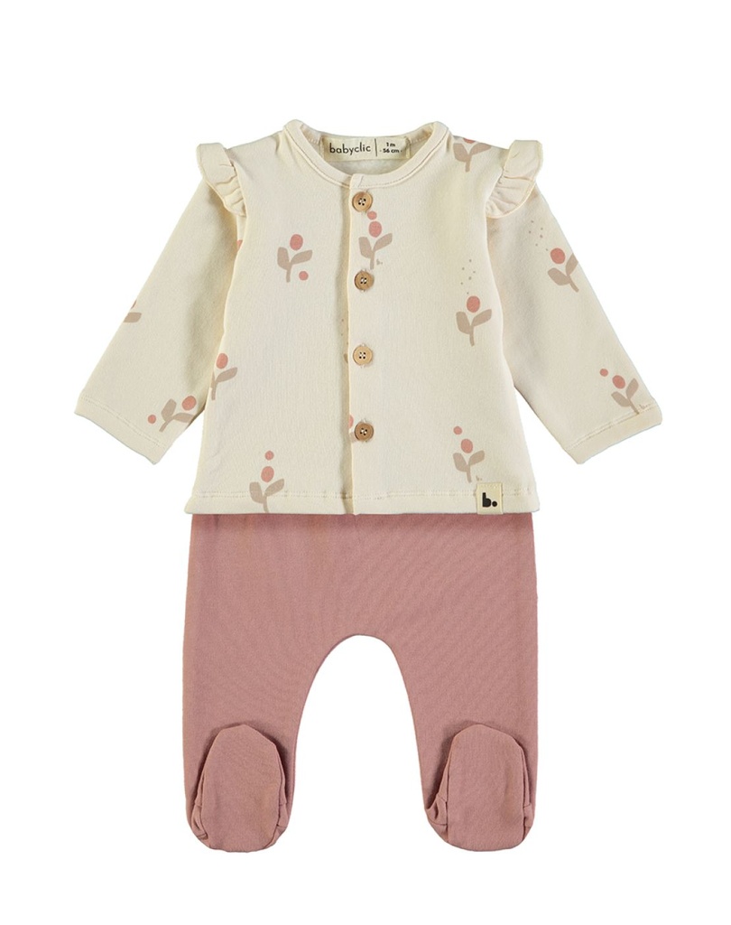 Conjunto bebé - Flor Cream