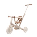 Triciclo con barra 4 en 1 blanco flores
