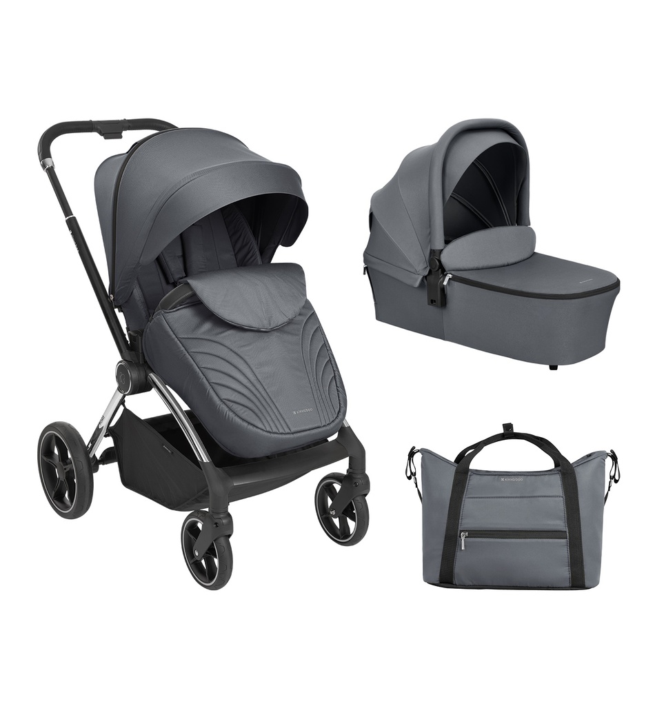 Carrito de bebé 2en1 con capazo Kara Gris