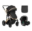 Carrito de bebé 3en1 asiento transf. Darling Negro