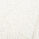 Manta Tricot Bambú blanca 75x90