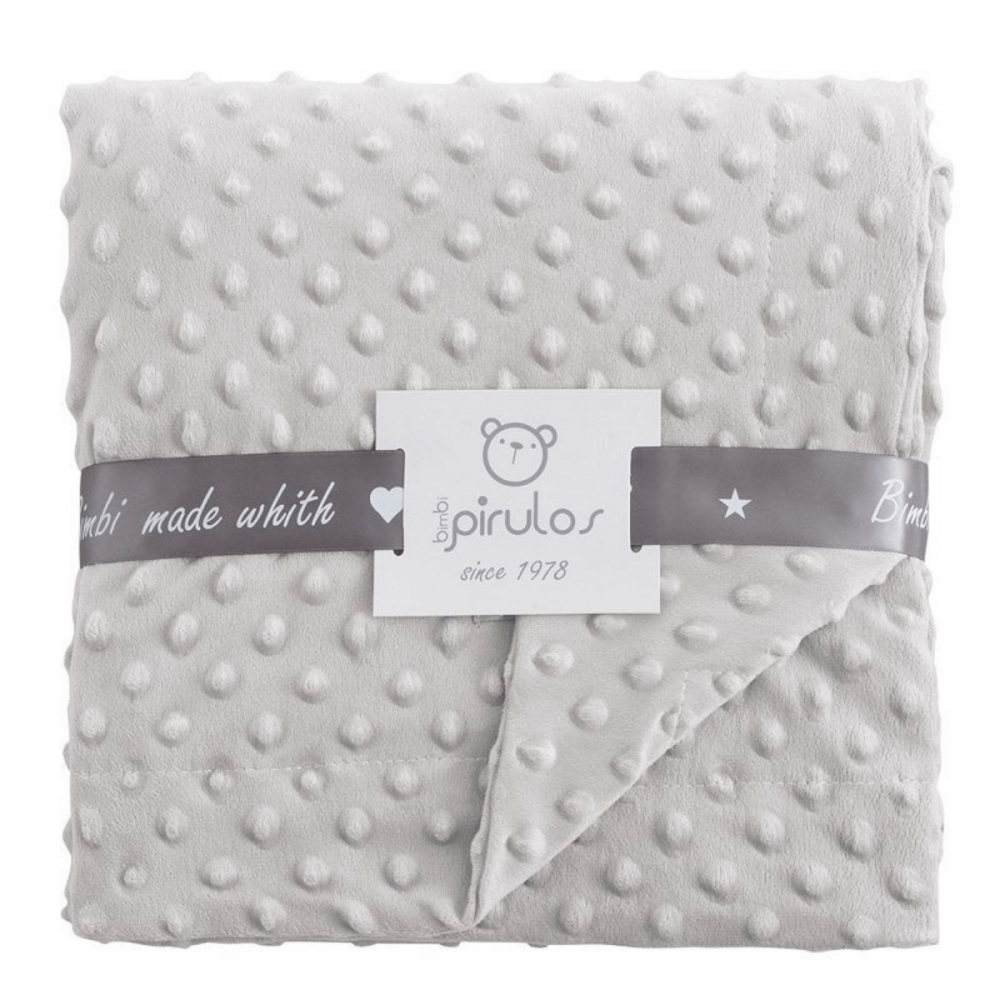 MANTA DOBLE CARA 80X110 640 DOTS 051 30 GRIS