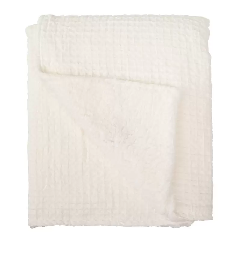 MANTA WAFFLE+CORALINA 80X110 664 000 01 BLANCO