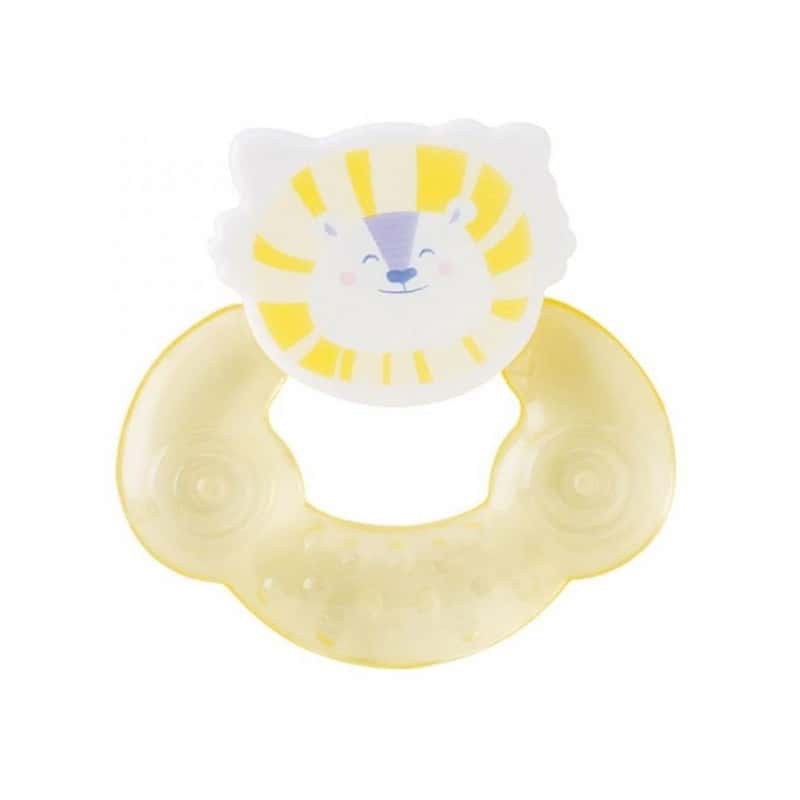 Mordedor de agua "Animales fresquitos" león amarillo