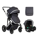 Carrito de bebé 3en1 asiento transf. Darling Gris Oscuro
