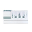 Cuna convertible 70x140 cm blanca/eucalipto · Sero Kubo Eucalyptus K551-M7757