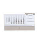 Cuna convertible 70x140 cm blanca/arena · Sero More K546-M7753