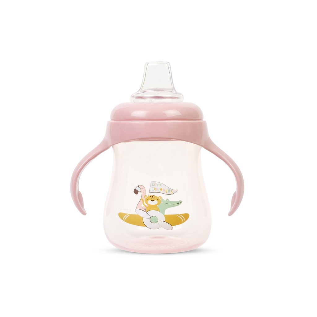 Taza antigoteo "Little Explorers" rosa