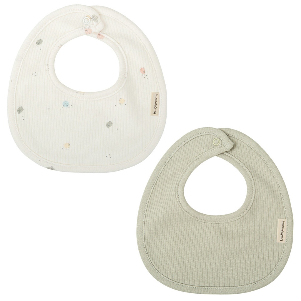 Set 2 baberos 19x19 Chicks verde