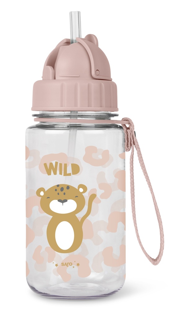 Botella con pajita y colgador "Born to be Wild"