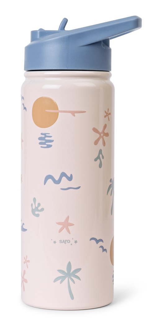 Botella térmica con pajita 500ml."Good Vibes"